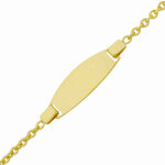 Mon premier bijou gourmette bb forat rond ovale - or jaune 9ct