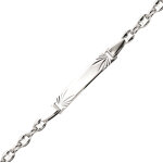 Mon premier bijou gourmette bb grain de caf cisele - argent massif