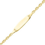 Mon premier bijou gourmette bb grain de caf - or jaune 18ct