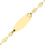 Mon premier bijou gourmette bb ovale grain de caf - or jaune 9ct