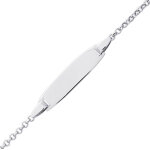 Mon premier bijou gourmette bb jaseron - blanc 18ct