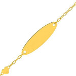 Mon premier bijou gourmette bb jeton coeur - or jaune 9ct
