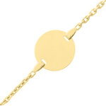 Mon premier bijou gourmette bb jeton - or jaune 18ct