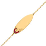 Mon premier bijou gourmette bb licorne pailllete - or jaune 9ct
