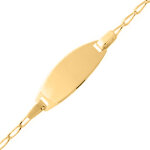 Mon premier bijou gourmette bb maille cheval - or jaune 9ct