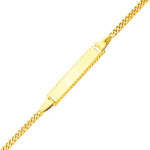 Mon premier bijou gourmette bébé ciselée maille gourmette - or jaune 18ct Mon premier bijou gourmette bébé ciselée maille gourmette - or jaune 18ct