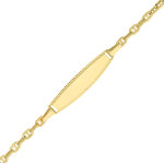 Mon premier bijou gourmette bb marine forat cisele - or jaune 18ct