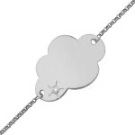 Mon premier bijou gourmette bb nuage - diamant & or blanc 18ct