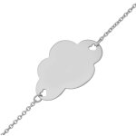 Mon premier bijou gourmette bébé nuage - or blanc 9ct Mon premier bijou gourmette bébé nuage - or blanc 9ct