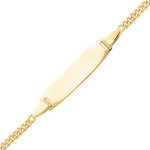 Mon premier bijou gourmette bb ovale chane gourmette - or jaune 18ct