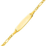 Mon premier bijou gourmette bb ovale cheval alterne triple - or jaune 18ct