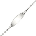 Mon premier bijou gourmette bb ovale forat - argent massif