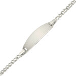 Mon premier bijou gourmette bb ovale maille gourmette - argent massif