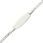 Mon premier bijou gourmette bb ovale maille marine - argent massif