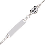 Mon premier bijou gourmette bb panda - argent massif