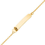 Mon premier bijou gourmette bb papillon - or jaune 18ct