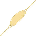 Mon premier bijou gourmette bébé perles - or jaune 9ct Mon premier bijou gourmette bébé perles - or jaune 9ct