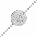 Mon premier bijou  gourmette bb petit prince  save the planet  - or blanc 9ct