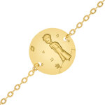 Mon premier bijou gourmette bb petit prince sur sa plante - or jaune 9ct
