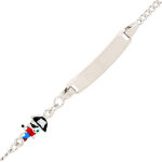 Mon premier bijou gourmette bébé pirate - argent massif Mon premier bijou gourmette bébé pirate - argent massif
