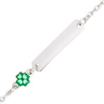 Mon premier bijou gourmette bb trfle 4 feuilles - argent massif