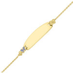 Mon premier bijou gourmette bb triple papillons - or jaune 9ct