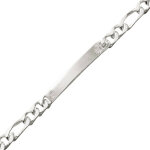 Mon premier bijou gourmette cheval alterne triple - argent massif