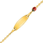 Mon premier bijou gourmette coccinelle - or jaune 9ct