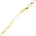 Mon premier bijou gourmette enfant cheval alterné - or jaune 9ct Mon premier bijou gourmette enfant cheval alterné - or jaune 9ct