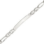 Mon premier bijou gourmette maille marine alterne - argent massif