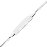Mon premier bijou gourmette ovale bb - or blanc 18ct