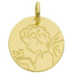 Mon premier bijou médaille ange à l?oiseau - or jaune 9ct Mon premier bijou médaille ange à l?oiseau - or jaune 9ct