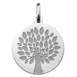 Mon premier bijou médaille arbre de vie contemporain - or blanc 18ct Mon premier bijou médaille arbre de vie contemporain - or blanc 18ct