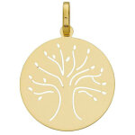 Mon premier bijou médaille arbre de vie élancé ajourée - or jaune 9ct Mon premier bijou médaille arbre de vie élancé ajourée - or jaune 9ct