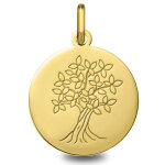 Mon premier bijou médaille arbre de vie épanoui - or jaune 9ct Mon premier bijou médaille arbre de vie épanoui - or jaune 9ct