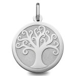 Mon premier bijou médaille arbre de vie ondulé - or blanc 18ct Mon premier bijou médaille arbre de vie ondulé - or blanc 18ct