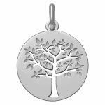 Mon premier bijou mdaille arbre de vie printanier ajoure - argent massif