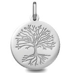 Mon premier bijou médaille arbre de vie aux racines - or blanc 9ct Mon premier bijou médaille arbre de vie aux racines - or blanc 9ct
