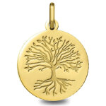 Mon premier bijou médaille arbre de vie aux racines - or jaune 18ct Mon premier bijou médaille arbre de vie aux racines - or jaune 18ct
