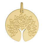 Mon premier bijou m�daille arbre de vie au tronc ajour� - or jaune 18ct
