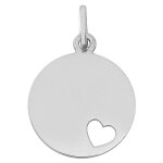 Mon premier bijou médaille coeur ajouré - or blanc 9ct Mon premier bijou médaille coeur ajouré - or blanc 9ct