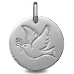 Mon premier bijou mdaille de la colombe - or blanc 9ct