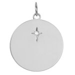 Mon premier bijou médaille étoilée - diamant & or blanc 18ct Mon premier bijou médaille étoilée - diamant & or blanc 18ct