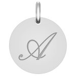 Mon premier bijou mdaille initale - argent massif 925