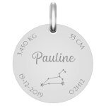 Mon premier bijou médaille de naissance constellation - argent massif Mon premier bijou médaille de naissance constellation - argent massif