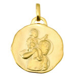 Mon premier bijou mdaille saint - christophe bossele - or jaune 9ct