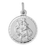 Mon premier bijou mdaille saint - christophe cisele - or blanc 9ct
