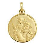 Mon premier bijou mdaille saint christophe & l?enfant jsus - or jaune 18ct