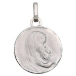 Mon premier bijou médaille vierge à l?enfant - or blanc 18ct Mon premier bijou médaille vierge à l?enfant - or blanc 18ct