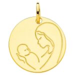 Mon premier bijou médaille vierge à l?enfant nativité - or jaune 9ct Mon premier bijou médaille vierge à l?enfant nativité - or jaune 9ct